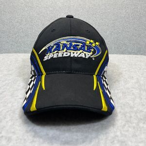 NASCAR Hat Men’s Strapback Black Blue Checker Kansas Speedway Embroidered